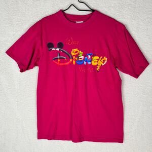 Disney Tshirt Womens L Walt Disney‎ World Logo Vintage Mickey Inc